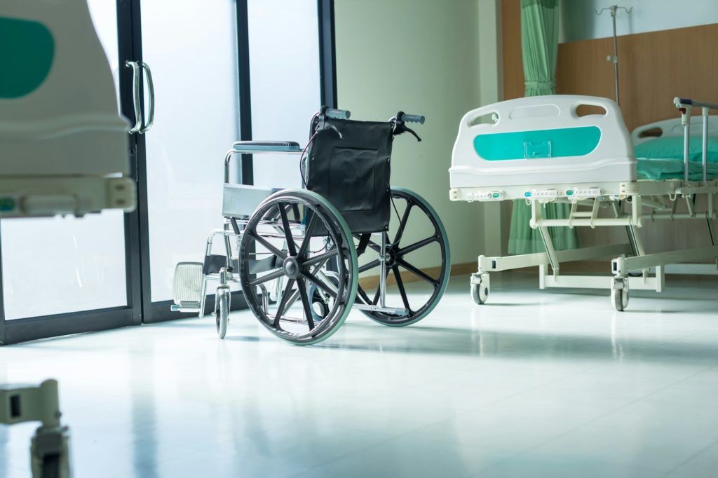 wheelchair in hospital. Wheelchair,
